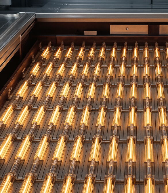 Halogenski grelni sistem za hitre in natančno nadzorovane cikle termoformiranja